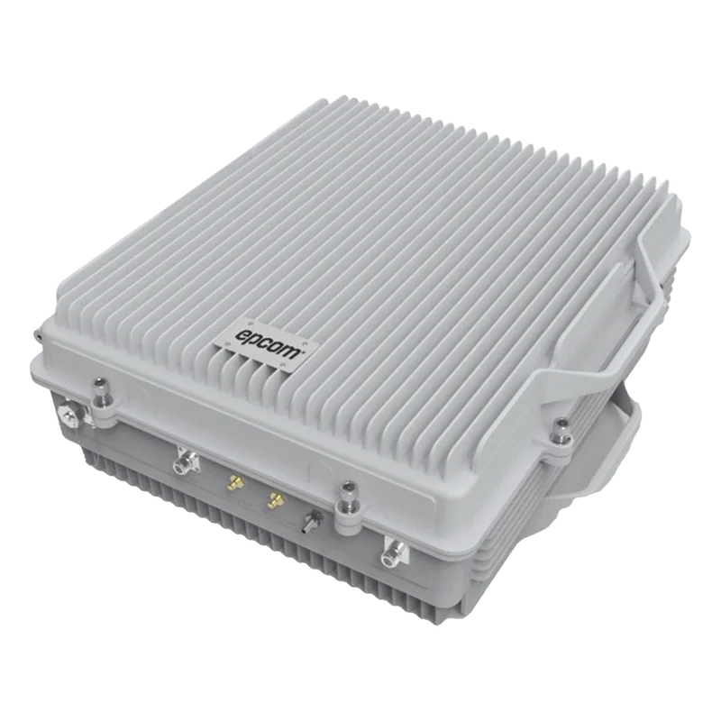 (HASTA 4 KILÓMETROS) Amplificador de Señal Celular 4G de ALTA POTENCIA: Especial para Crear una Zona Celular en Áreas Rurales o Comunidades Alejadas. 95 dB de Ganancia, 20 Watts de Potencia, 1700/2100 MHz. EPCOM EP43-B466-ABSE