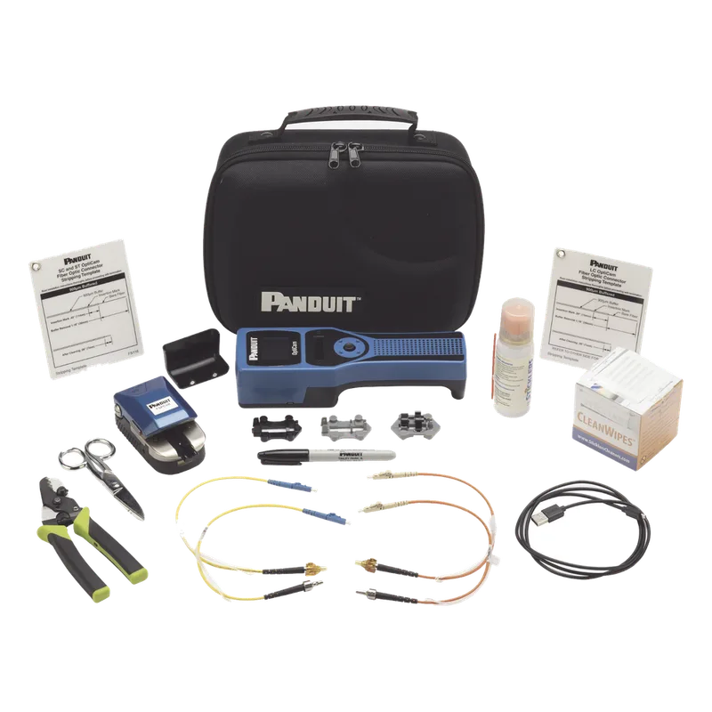 Kit Completo de Herramienta OCTT Opticam 2 de Panduit, para Terminación de Conectores Pre-Pulidos LC, SC o ST, Incluye Desforradora y Cleaver FOCTT2-PKIT3