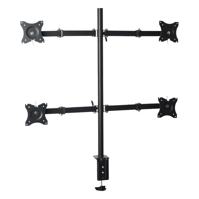 Montaje de Escritorio articulado para 4 monitores de 13 a 27" / Soporta hasta 15 kg / Vesa 75 x 75 / 100 x 100 / Acero EPCOM EPS710ED4