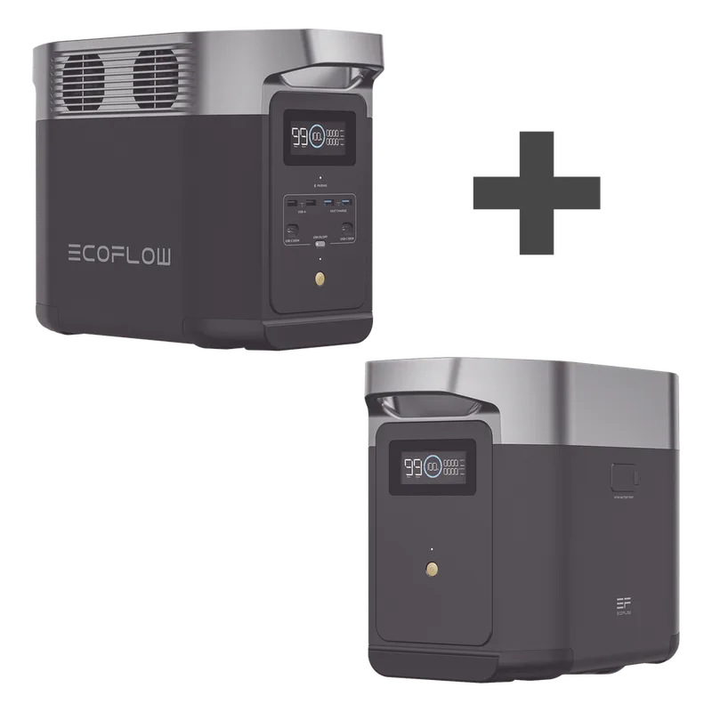 Kit de Estación de Energía Portátil 1024Wh + Batería Externa 1024Wh (2048Wh Totales) ECOFLOW DLT2-BP