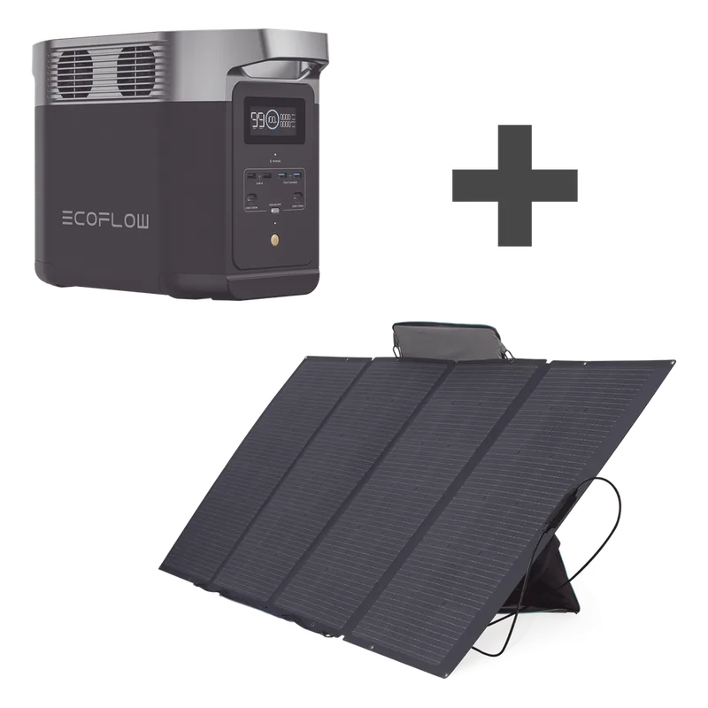 Kit de Estación de Energía Portátil 1024Wh + Panel Solar Flexible 400W ECOFLOW DLT2-KIT