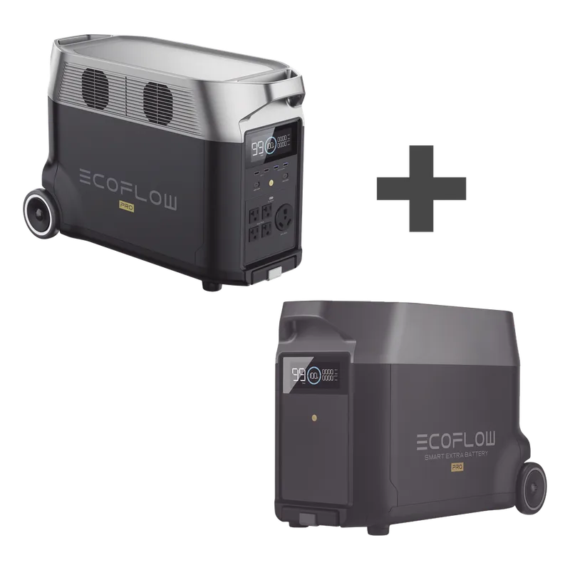 Kit de Estación de Energía Portátil 3600Wh + Batería Externa 3600Wh (7200Wh) ECOFLOW DLTPRO-BP