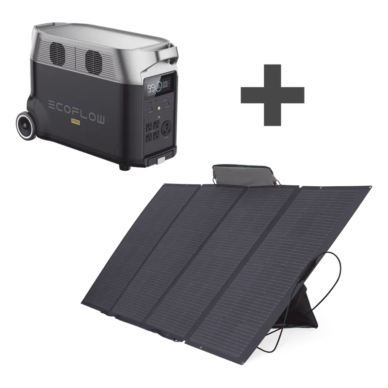 Kit de Estación de Energía Portátil 3600Wh + Panel Solar Flexible 400W ECOFLOW DLTPRO-KIT