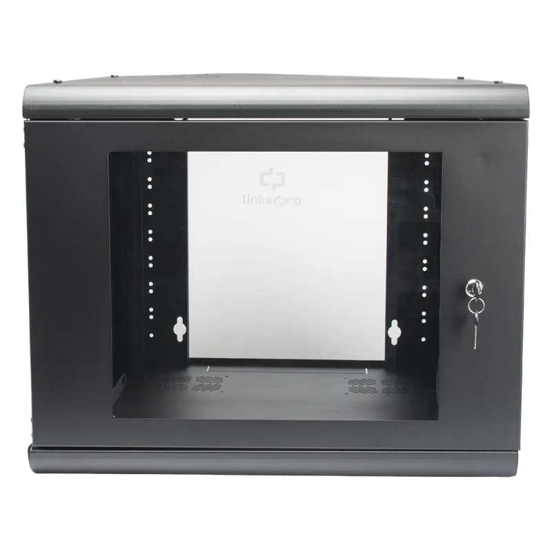 Gabinete de Pared 9U de 635 mm de Profundidad, Rack de 19 in en Acero Reforzado: Compacto y Resistente para Soluciones Profesionales LINKEDPRO SR-1909-GN2G