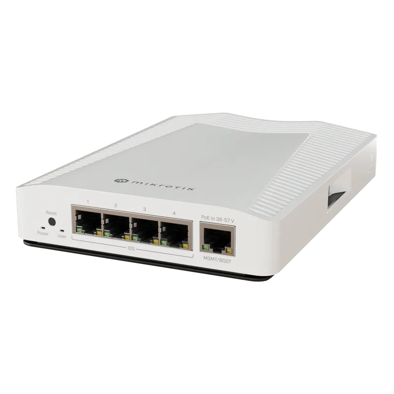 Cloud Router Switch / 4 puertos 10Gbps / Montaje en pared o Riel Din MIKROTIK CRS304-4XG-IN