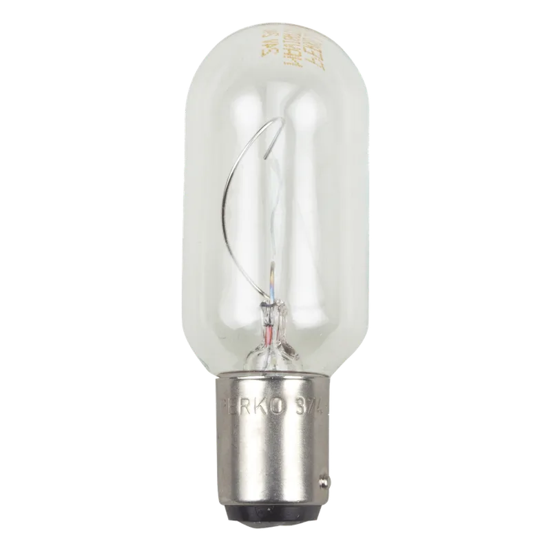 Bombilla transparente de 120 Vca / 30 W de doble contacto PERKO 0374-004-CLR