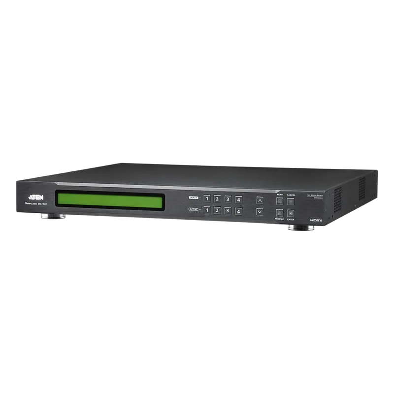 Switch De Matriz Hdmi | 4x4 | Con Escalador | Compatible Con Videowall | Seamless Switch™ | IR | RS-232 | Ethernet | Salida de Audio ATEN VM5404HA