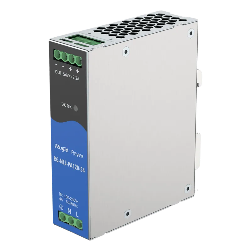 Fuente de Alimentación AC/DC 120W DIN-RAIL para Switch Industrial RUIJIE RG-NIS-PA120-54
