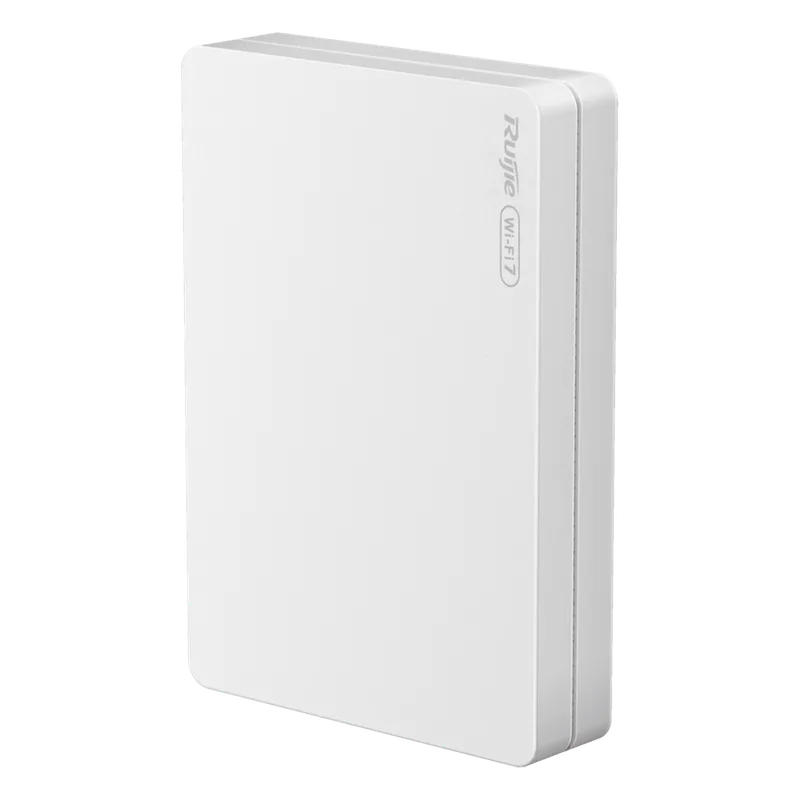 Punto de Acceso Wi-Fi 7 de Pared para Hotel u Oficina / BE3600 / Hasta 512 Usuarios / 1 Puerto 2.5G WAN PoE In + 3 LAN Gigabit + PoE Out / 802.11be / Gestión Cloud RUIJIE RG-RAP72-WALL