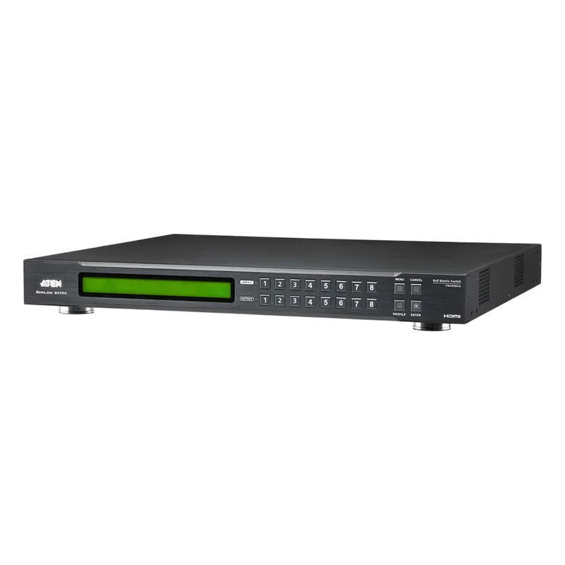 Switch De Matriz Hdmi | 8x8 | Con Escalador | Compatible Con Videowall | Seamless Switch™ | IR | RS-232 | Ethernet | Salida de Audio ATEN VM5808HA