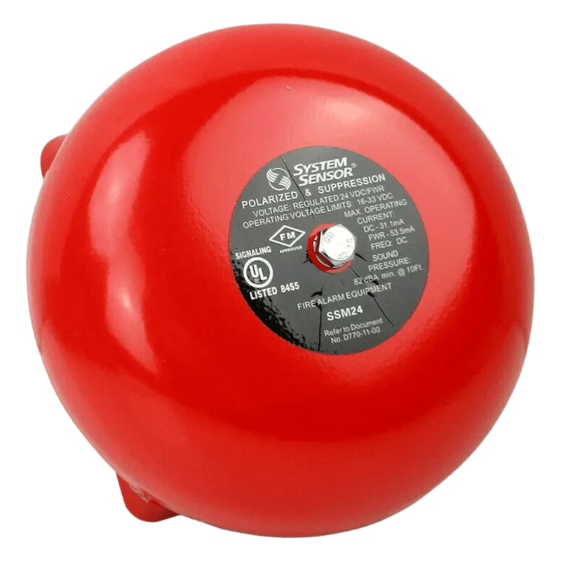 CAMPANA P/ALARMA D/INCENDIO 10 IN, 24 VCD / 81 DB SYSTEM SENSOR SSM2410