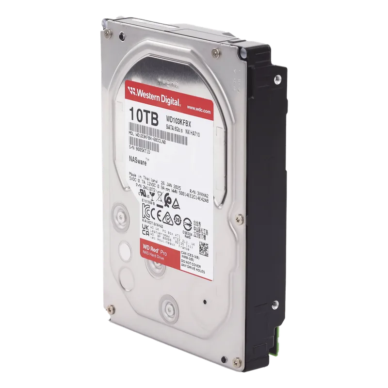 Disco Duro Red Pro de 10TB / 7200 RPM / Optimizado para NAS / Uso 24-7 / 5 Años de Garantia Western Digital (WD) WD103KFBX