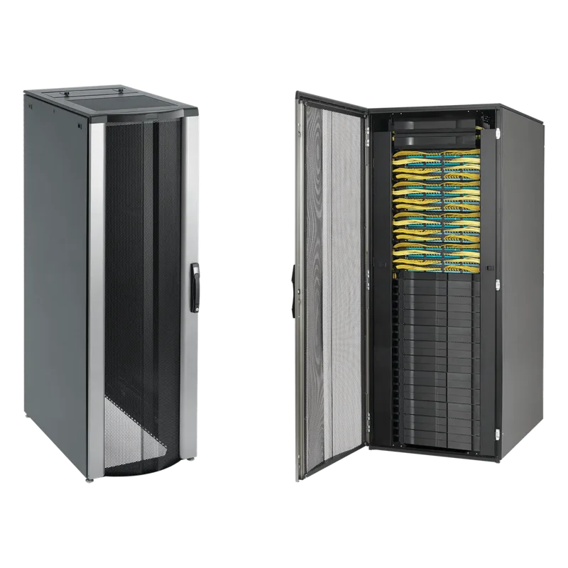 Gabinete Rack ProLine ConnecTek 42 UR 2000 x 800 x 1200 mm con Capacidad 1134 kg Acero, Color Negro Con Organizadores Laterales Frontal y Traseros Incluidos HOFFMAN PNC20812B