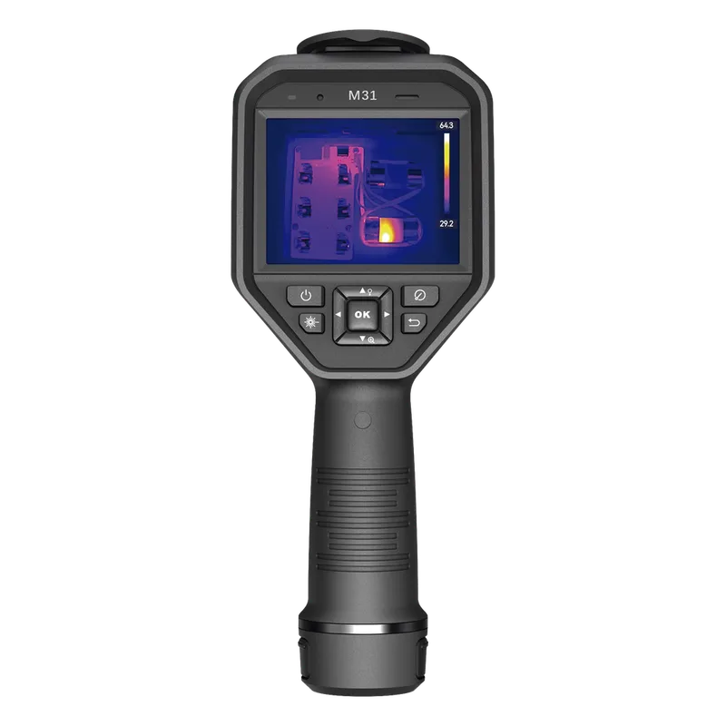 M31 - Cámara Termográfica Portátil Dual / Lente Térmico 9.7 mm (384 x 288) / Lente Óptico (8 Megapixel) / WiFi / IP54 / Ranura MicroSD hasta 64 Gb / Hasta 5 Horas de Funcionamiento Continuo HIKMICRO HM-TP23-7QF/W-M31