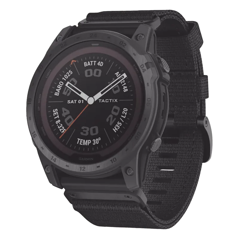 Reloj Garmin tactix® 7 – Pro Edition color negro en bisel de titanio, multideporte con GPS ofrece funciones tácticas especializadas, así como mapas, música, funciones de entreno avanzadas. 10-02704-10
