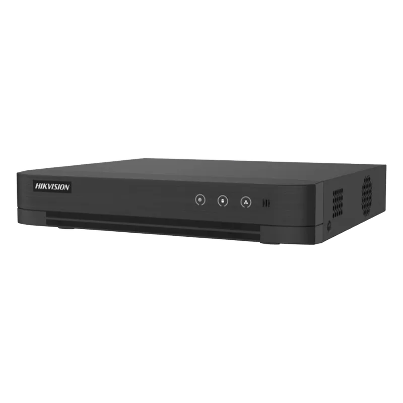 [Audio Bidireccional] DVR 4 Canales TurboHD + 1 Canal IP / 2 Megapixel (1080p) Lite / Acusense Lite (Evita Falsas Alarmas) / Audio por Coaxitron / 1 Bahia de Disco Duro / H.265+ / Salida de Vídeo Full HD HIKVISION DS-7204HGHI-M1/T