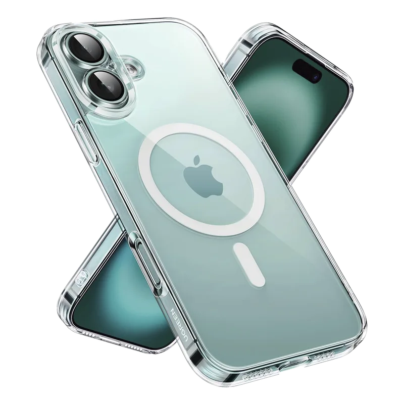Funda protectora magnética transparente UGREEN Classy para iPhone 16 Plus (transparente) 45926
