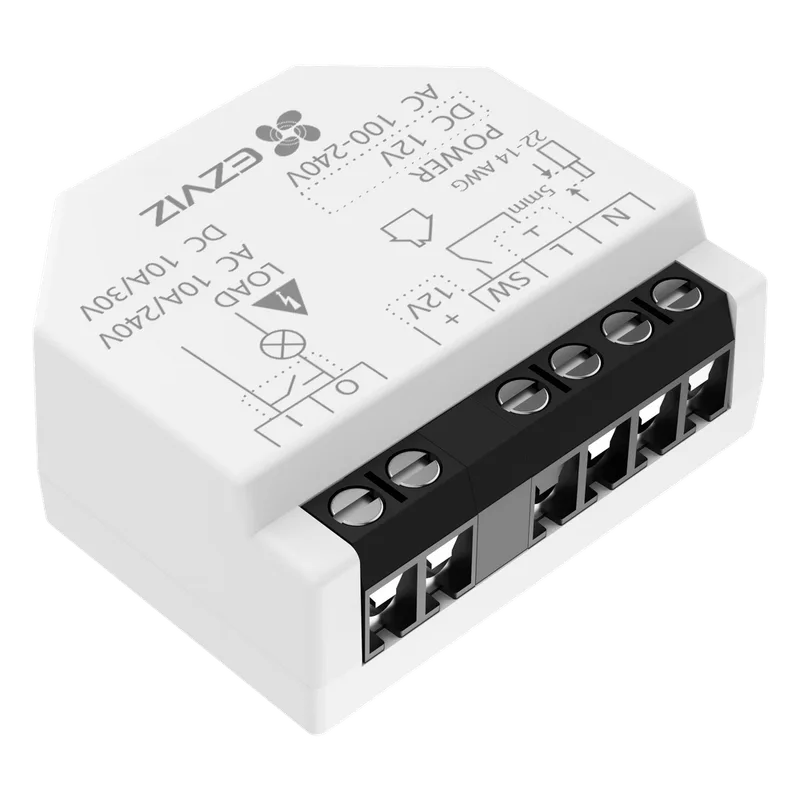 Relé Inteligente Wi-Fi, CS-T35-R100-WD, 16A 250VAC, Wi-Fi 6 y BLE, Control por App EZVIZ, Compatible con Google Assistant, Amazon Alexa y Matter, Protecciones de Temperatura y Sobrecarga CS-T35WD