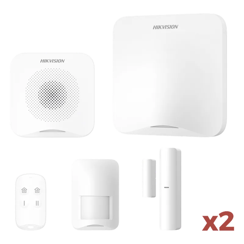 (AX HOME) KIT de Alarma AX HOME / Incluye: 1 Hub con batería de respaldo / 1 Llavero / 1 PIR / 2 Contactos Magnéticos / 1 Sirena / Wi-Fi / 3G/4G / Compatible con Hik-Connect P2P y Hik-Partner PRO HIKVISION AXHOME-KIT-GSM