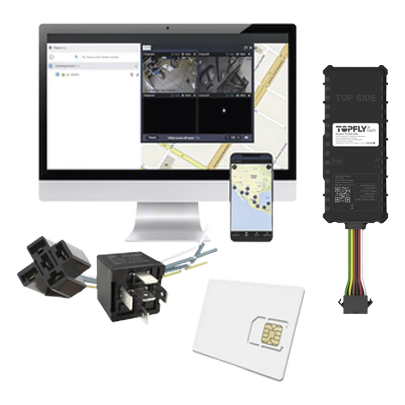 Kit Dispositivo TLW26BL para localización para vehículos / Conectividad 4G LTE y BLE 5.0 / Diferentes tipos de notificaciones / Corte y restablecimiento de energía / Relay + EPCOMGPSANUAL + SIM500MB2Y TopFlyTech TLW26BLKIT