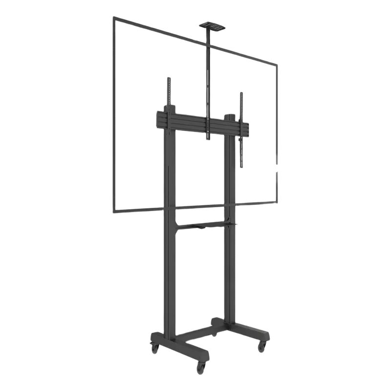 Montaje de Piso Móvil para Pantallas de 65 in a 100 in | vesa 100 x 100 hasta 1000 x 600 | carga maxima soportada 120kg| Fabricado en aluminio y acero EPCOM INDUSTRIAL EMFS1B1