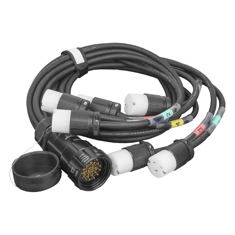 Tomacorriente TIPO SOCAPEX con DERIVACIÓN A 6 tomas tipo Edison EPCOM PROAUDIO EPSOCEFO