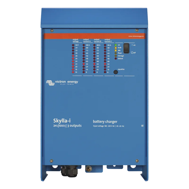 Skylla-i 24/100 / Cargador de Baterías para Ambientes Marinos 24 V, 100 A / Bancos de 500 a 1000 Ah VICTRON ENERGY CSI24/100(3)