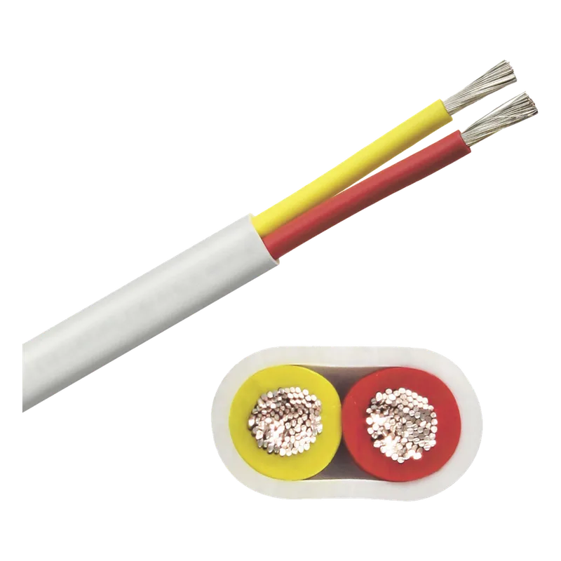 Rollo de cable plano grado marino calibre 10, de 2 conductores (rojo y amarillo) de 100 pies (30.48 m). COBRA WIRE & CABLE B7W10T-20-100