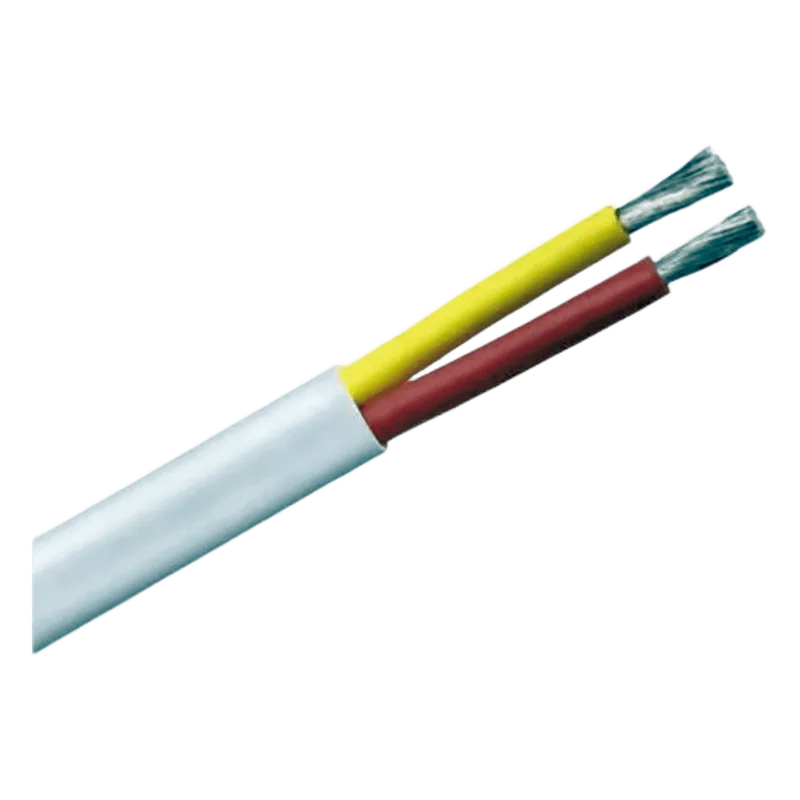 Rollo de cable plano grado marino calibre 12, de 2 conductores (rojo y amarillo) de 250 pies (76.2m). COBRA WIRE & CABLE B7W12T-20-250