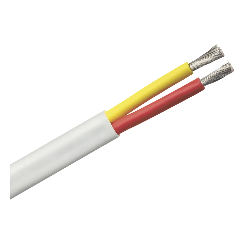 Rollo de cable plano grado marino calibre 8, de 2 conductores (rojo y amarillo) de 500 pies (152.4 m). COBRA WIRE & CABLE B7W82T-20-500