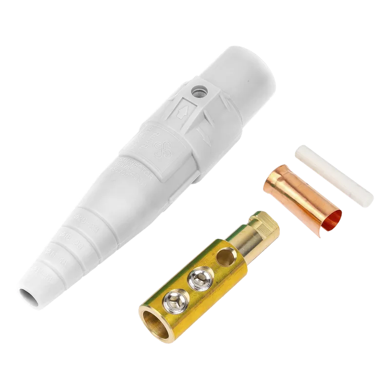 Conector Macho Camlock / 400 Amperes / 600V AC / Sección Cable 50-95 mm² / Abrazadera Compresión / Plástico Ingeniería / Múltiples Colores EPCOM PROAUDIO EP-CAMLOCK-400A-M-WHITE