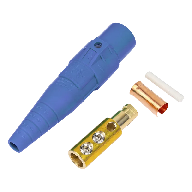 Conector Camlock Macho / 400 Amperes / 600V AC / Sección Cable 50-95 mm² / Abrazadera Compresión / Plástico Ingeniería / Múltiples Colores EPCOM PROAUDIO EP-CAMLOCK-400A-M-BLUE