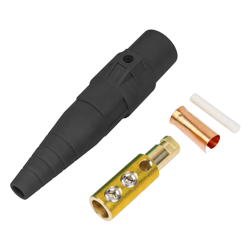 Conector Camlock Macho / 400 Amperes / AC 600V / Sección Cable 50-95 mm² / Abrazadera Compresión / Plástico Ingeniería / Varios Colores EPCOM PROAUDIO EP-CAMLOCK-400A-M-BLACK