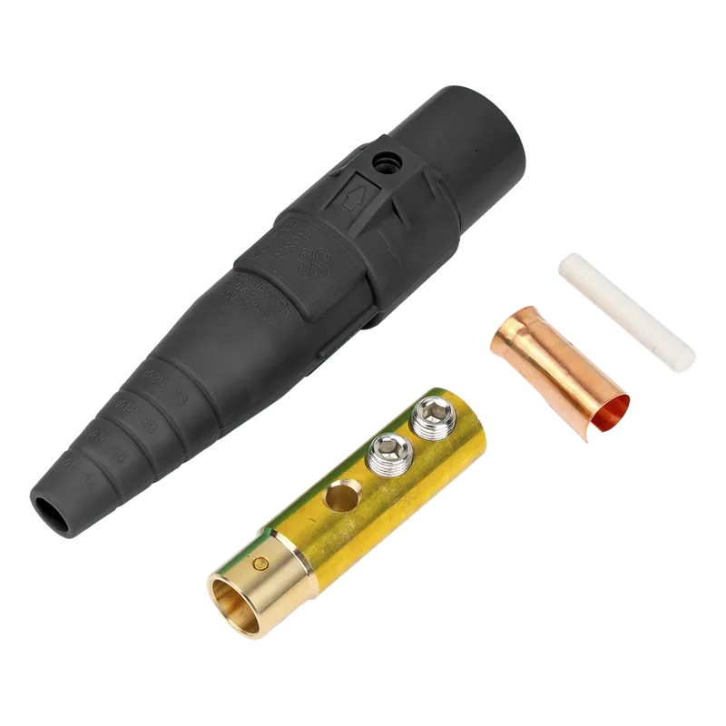 Conector Camlock Hembra / 400 Amperes / AC 600V / Abrazadera Compresión / Plástico Ingeniería / Varios Colores / Cable 2/0 AWG a 4/0 AWG EPCOM PROAUDIO EPCAMLOCK400AFBLACK