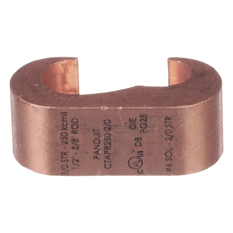 Conector de Conexión Tierra tipo "E" para Conductor de Cobre 6 Awg - 2Awg, 1 Pieza PANDUIT CTAPR2-2-L