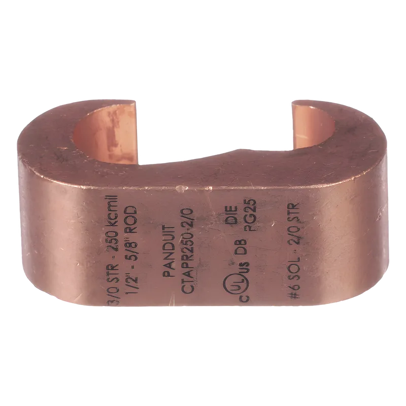 Conector de Conexión Tierra tipo "E" para Conductor de Cobre 3/0 Awg - 250Kcmil, 1 Pieza PANDUIT CTAPR250-2/0-L