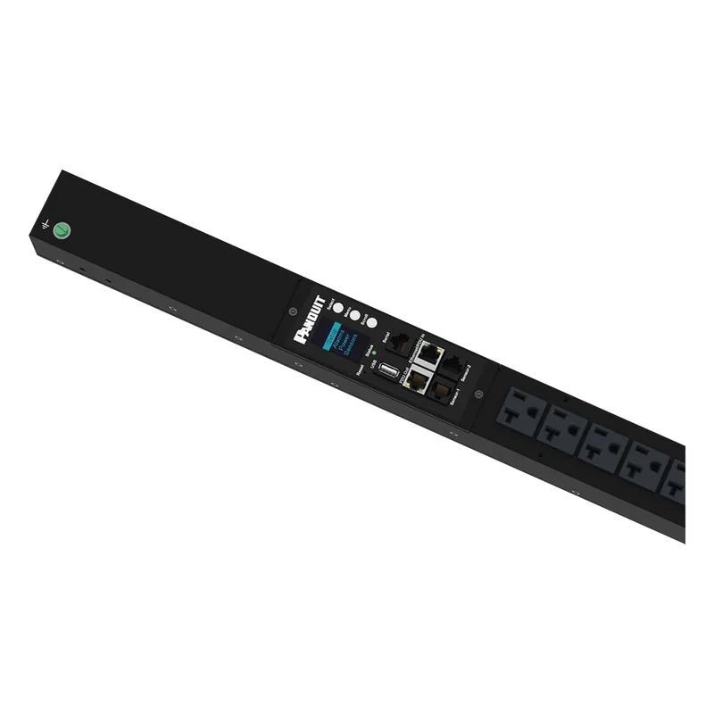 PDU G6 Monitoreable (MI) para Distribución de Energía, Enchufe de Entrada NEMA 5-15P, Con 16 Salidas NEMA 5-20R, de Instalación Vertical, 120 Vca, 15 Amp PANDUIT P16D20G