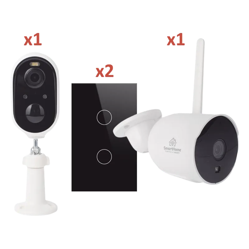 (Wifi) KIT 2 camaras Wifi y 2 apagadores inteligentes Wifi SMARTHOME BY EPCOM SH2CAM2SK