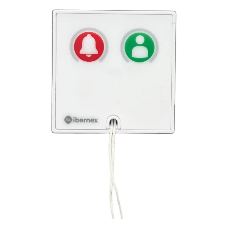 Módulo Asistencial para Hospital de Empotrar IP67 / Material ABS Antimicrobiano / Botón Cancelación / Indicador Luminoso de Alarma y Presencia / RS485 / Compatible Cajas Europeas y Americanas IBERNEX NX0067/CA