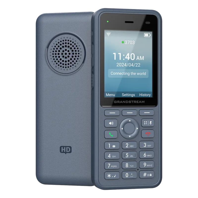 Teléfono IP Wi-Fi Inalámbrico WP836 / Wi-Fi 6 Doble Banda / IP69K Resistente a Exteriores / Batería 3000 mAh / 4 Conferencias / Bluetooth Integrado / USB Tipo C / Compatibilidad con Códec Opus HD GRANDSTREAM