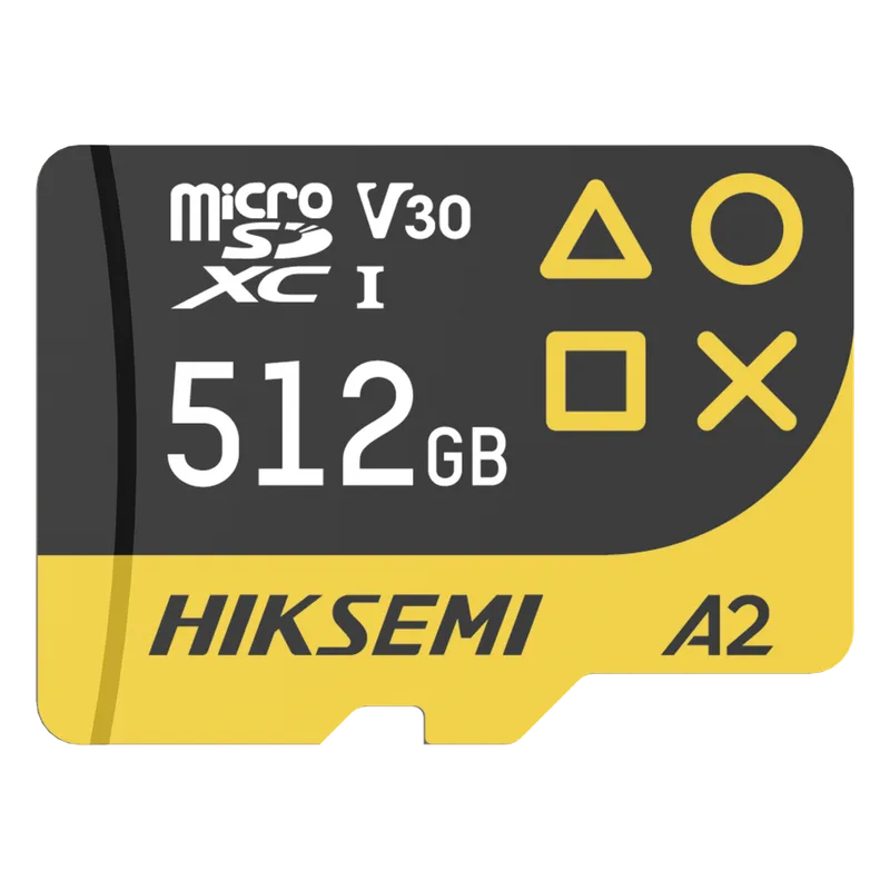 Memoria microSDXC / 512GB / Velocidad 200MB/s Lectura / 150MB/s Escritura / V30 U3 A2 / Gaming / Compatibilidad Amplia HIKSEMI by HIKVISION HS-TF-G3/512G