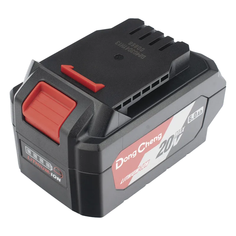 Batería de Litio 20V 6.0Ah / Indicador LED de Carga / Carcasa Reforzada / Compatible con Herramientas DONGCHENG 20V FFB-L2060