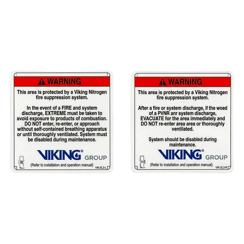 Señalamiento de Advertencia Exterior Nitrogeno | Sistemas de Extinción Oxeo VIKING 24587-S