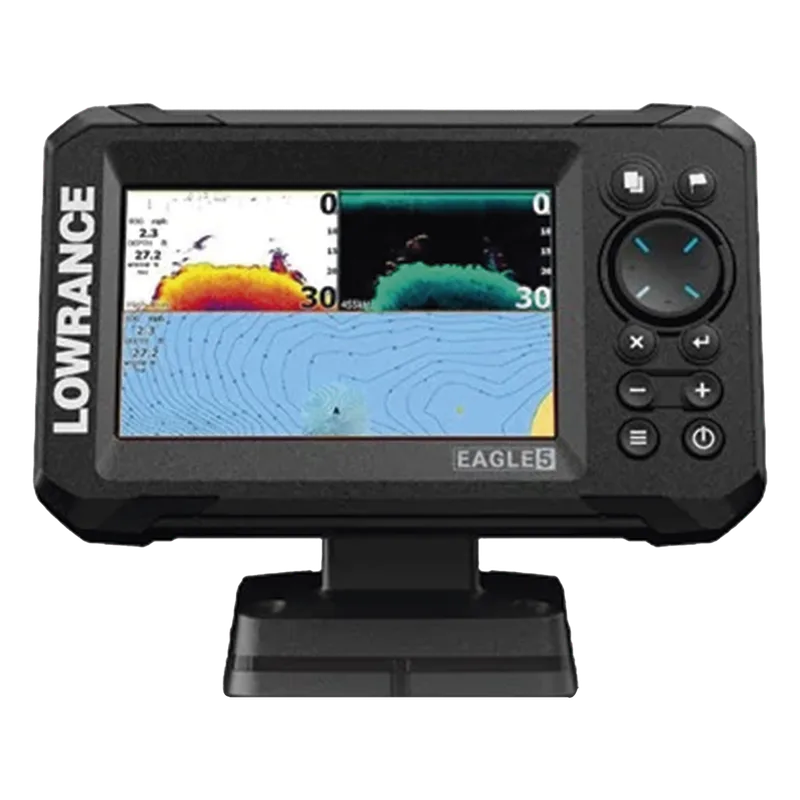 Eagle-5 ecosonda en pantalla horizontal IPS de 5 pulgadas, incluye transductor skimmer 50/200 kHz LOWRANCE 000-16310-001
