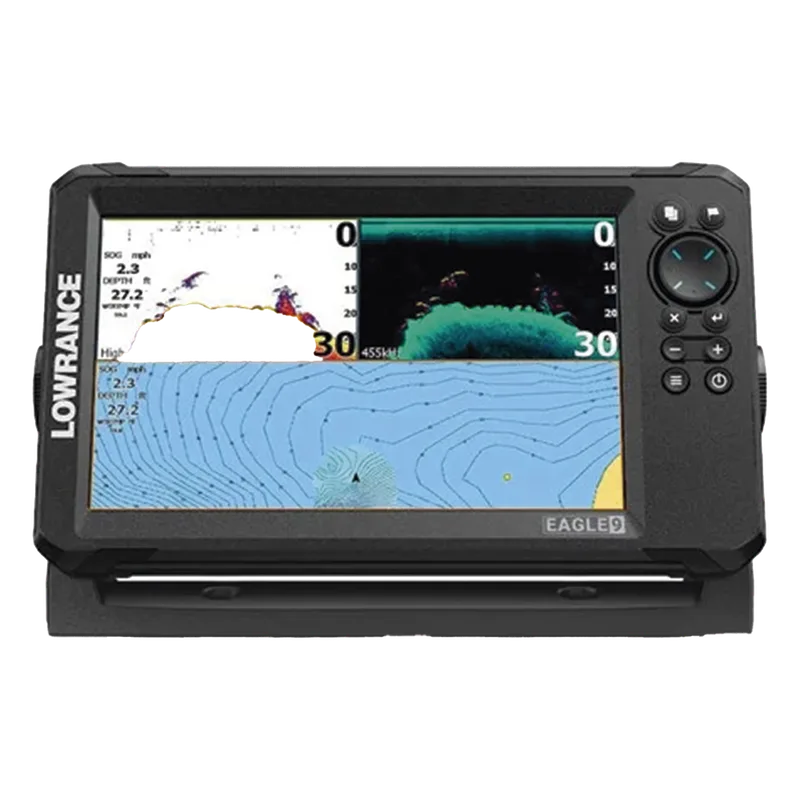 Eagle-9 ecosonda en pantalla horizontal IPS de 9 pulgadas, incluye transductor skimmer 50/200 kHz LOWRANCE 000-16124-001