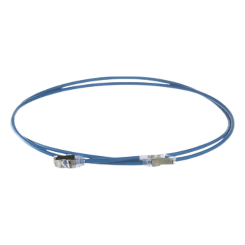 Patch Cord Cat6A, Diametro Reducido 28 AWG, Blindado S/FTP, CM/LS0H, 4 Metros, Color Azul PANDUIT STP28X4MBU