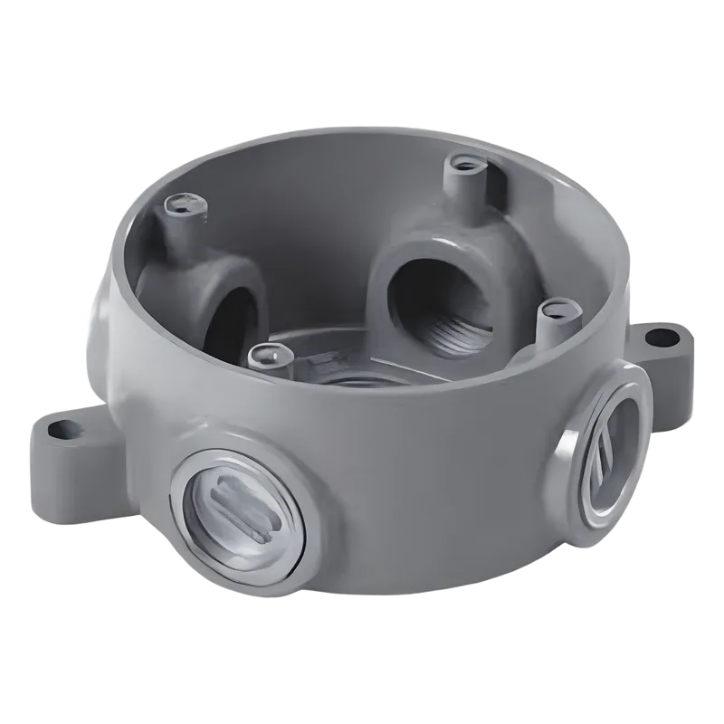 Caja Redonda Estándar sin Tapa a Prueba de Intemperie 102(4) de 3/4" (19 mm) / Con 5 salidas. RAWELT CSX-20