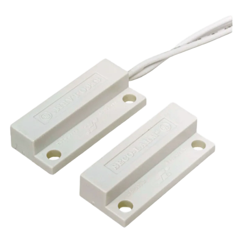Contactos Magnéticos de Montaje Superficial / Miniatura / Lazo Cerrado / Gap 3/4" / Cables Laterales / Blanco o Café / Alta Resistencia ENFORCER SECOLARM SM-205Q/W