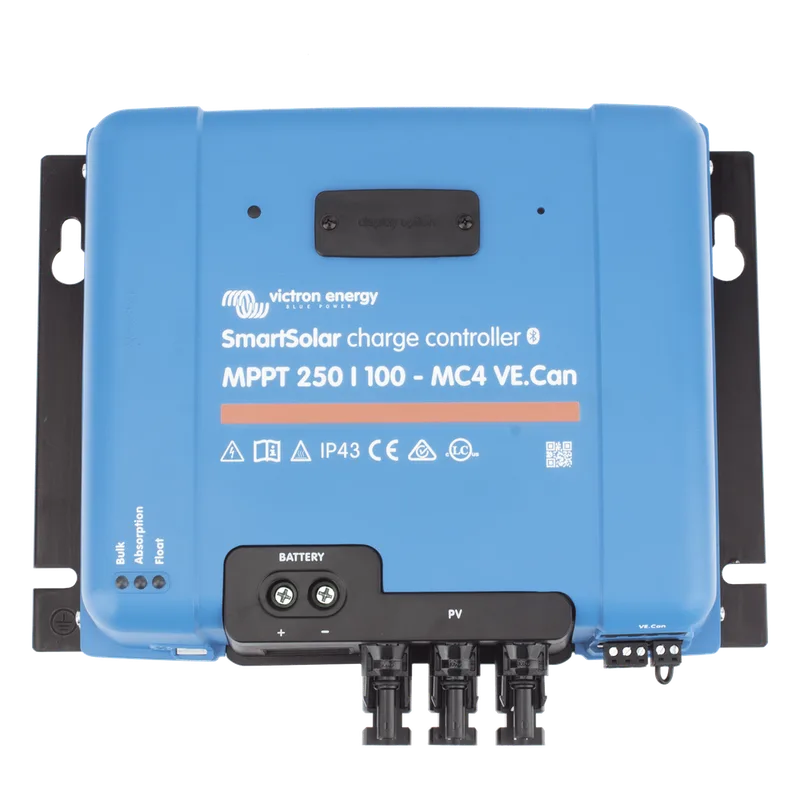 SmartSolar MPPT 250/100-MC4. Controlador Solar MPPT 100A, Voltaje: 48 Vcc. Para uso con Inv. Cargadores Victron VICTRON ENERGY SSMPPT250/100