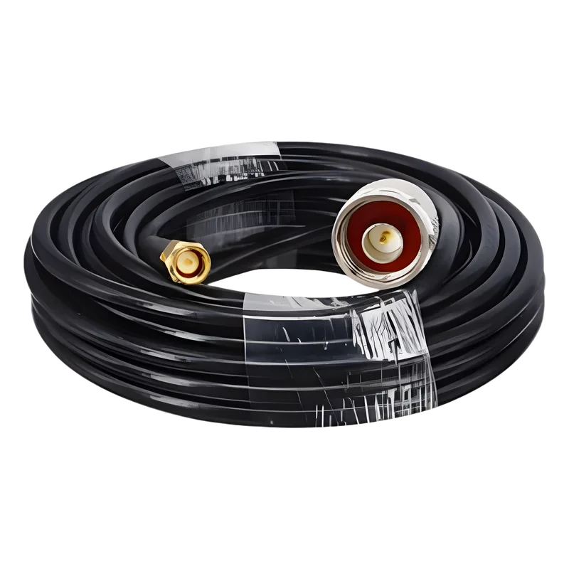 Cable Coaxial 10 Metros / Baja Pérdida / Diámetro 5 mm / Impedancia 50 Ω / Apantallamiento >90dB / Operación 5-3000 MHz / Conectores N y SMA Macho / Compatible NX9775 NX9776 NX9783 IBERNEX NX9775/C10